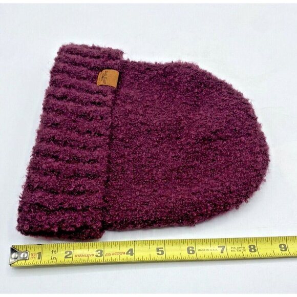 Britts Knits Beanie Hat & Scarf Cowl Infinity Burgundy Wine Soft Warm Winter - Picture 9 of 14